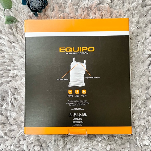 New with tags 3pack EQUIPO PREMIUM COTTON TANKS Black size Small - Picture 2 of 3